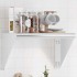 Estante de pared de acero inoxidable plateado 50x30x31