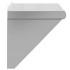 Estante de pared de acero inoxidable plateado 50x30x31