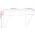 Estante de pared de acero inoxidable plateado 50x30x31