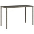 Mesa de jardín superficie de vidrio ratán PE gris 115x54x74