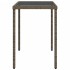 Mesa de jardín superficie de vidrio ratán PE gris 115x54x74