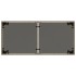 Mesa de jardín superficie de vidrio ratán PE gris 115x54x74