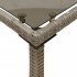 Mesa de jardín superficie de vidrio ratán PE gris 115x54x74
