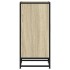 Aparador madera ingeniería y metal roble Sonoma 35,5x35x76