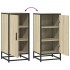 Aparador madera ingeniería y metal roble Sonoma 35,5x35x76
