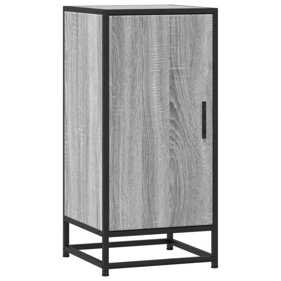 Aparador madera ingeniería y metal gris Sonoma 35,5x35x76