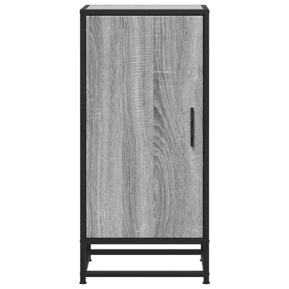 Aparador madera ingeniería y metal gris Sonoma 35,5x35x76