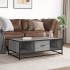 Mesa de centro madera ingeniería metal gris Sonoma 100x57x35