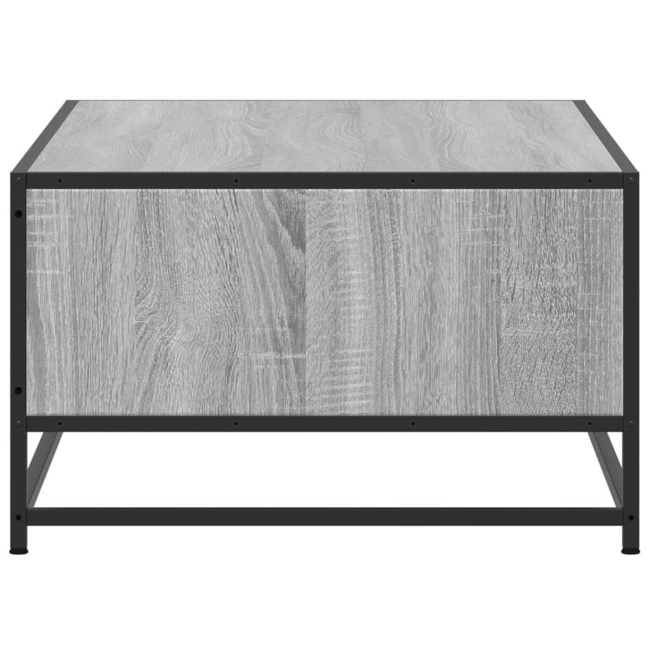 Mesa de centro madera ingeniería metal gris Sonoma 100x57x35