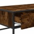 Mesa de centro madera ingeniería metal roble humo 100x50x35