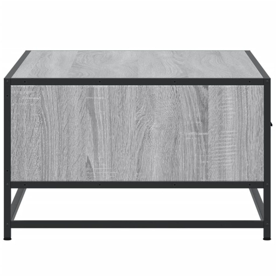 Mesa de centro madera ingeniería metal gris Sonoma 90x57x35