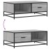 Mesa de centro madera ingeniería metal gris Sonoma 90x57x35