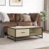 Mesa de centro madera ingeniería metal roble Sonoma 90x57x35