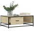 Mesa de centro madera ingeniería metal roble Sonoma 90x57x35