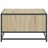 Mesa de centro madera ingeniería metal roble Sonoma 90x57x35