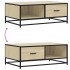 Mesa de centro madera ingeniería metal roble Sonoma 90x57x35