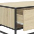 Mesa de centro madera ingeniería metal roble Sonoma 90x57x35