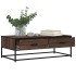 Mesa de centro madera ingeniería metal marrón 100x50x35