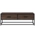 Mesa de centro madera ingeniería metal marrón 100x50x35
