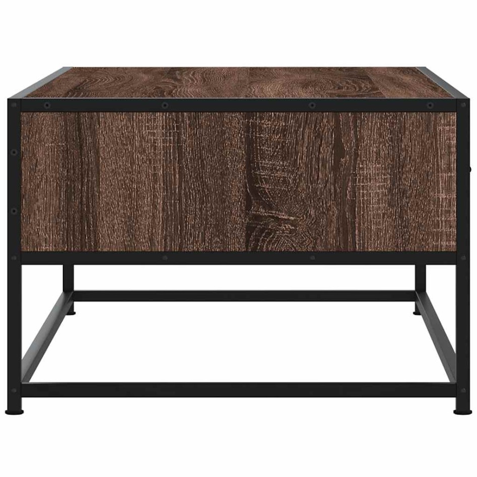 Mesa de centro madera ingeniería metal marrón 100x50x35