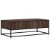 Mesa de centro madera ingeniería metal marrón 100x50x35