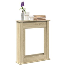 Borde de chimenea madera ingeniería roble Sonoma 75x20x87,5