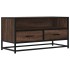 Mueble TV metal y madera ingeniería marrón roble 80x34,5x40