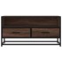Mueble TV metal y madera ingeniería marrón roble 80x34,5x40
