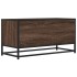 Mueble TV metal y madera ingeniería marrón roble 80x34,5x40