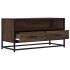 Mueble TV metal y madera ingeniería marrón roble 80x34,5x40