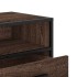 Mueble TV metal y madera ingeniería marrón roble 80x34,5x40
