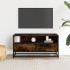 Mueble TV metal y madera ingeniería roble humo 80x34,5x40