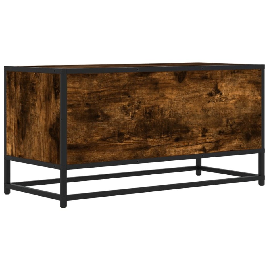 Mueble TV metal y madera ingeniería roble humo 80x34,5x40