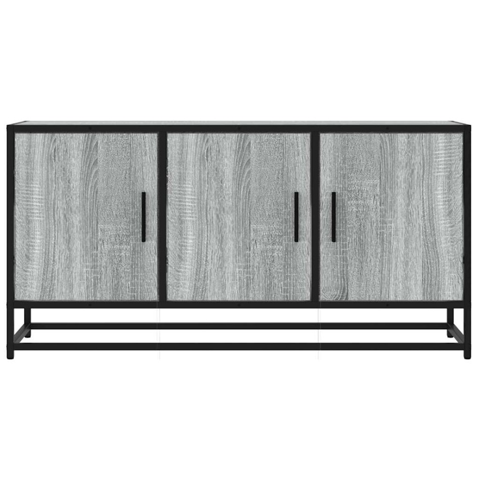 Mueble TV madera ingeniería y metal gris Sonoma 100x35x50