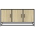 Mueble TV madera ingeniería y metal roble Sonoma 100x35x50