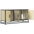 Mueble TV madera ingeniería y metal roble Sonoma 100x35x50