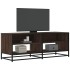 Mueble TV metal y madera ingeniería marrón roble 120,5x40x46