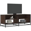Mueble TV metal y madera ingeniería marrón roble 120,5x40x46 cm