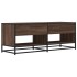 Mueble TV metal y madera ingeniería marrón roble 120,5x40x46