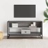Mueble TV madera ingeniería y metal roble ahumado 91x40x46