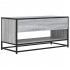 Mueble TV madera ingeniería y metal roble ahumado 91x40x46