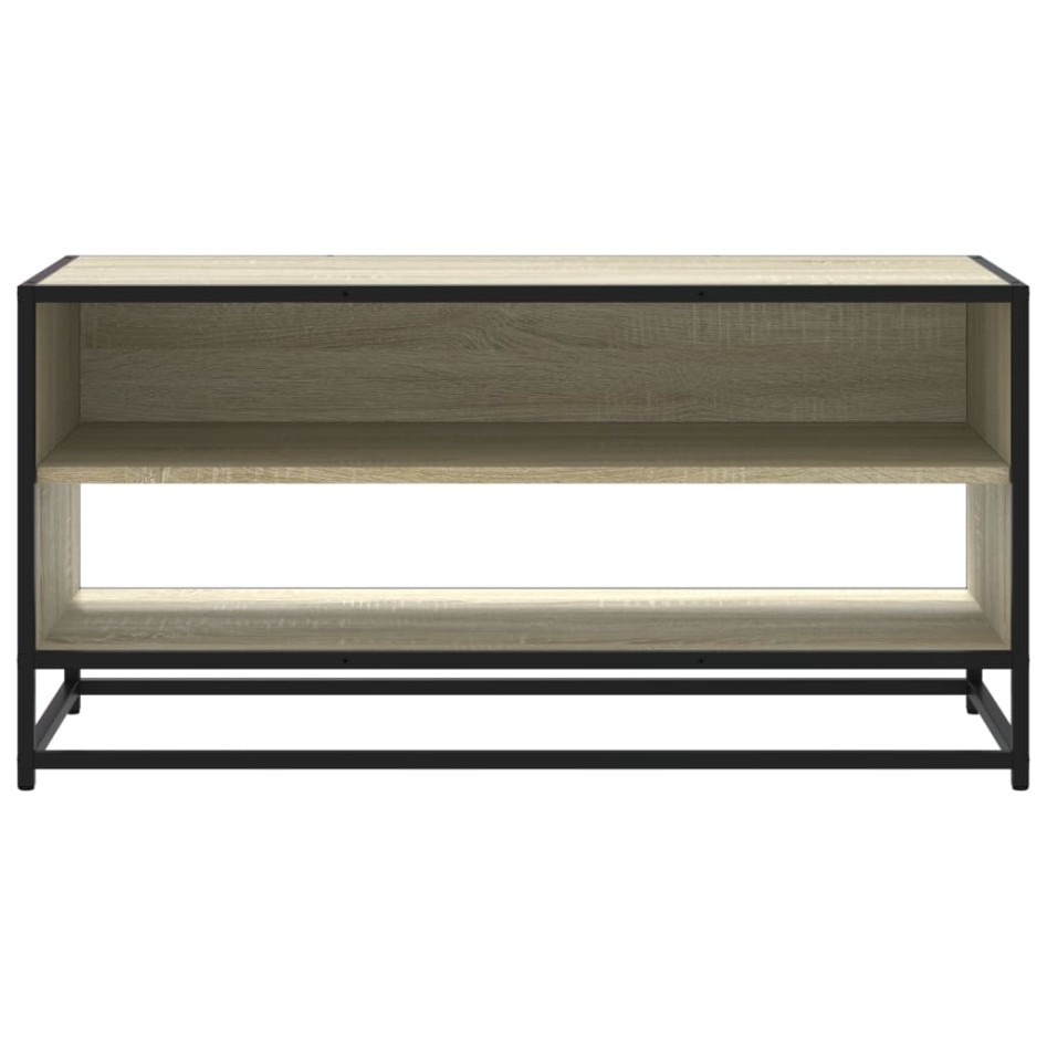 Mueble TV metal y madera ingeniería roble Sonoma 91x40x46