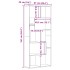 Estantería madera de ingeniería color envejecido 67x24x161