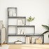 Librería divisora 4 niveles madera gris 143,5x29x143,5