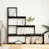 Librería divisora 4 niveles madera negra 143,5x29x143,5