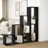 Librería divisora 4 niveles madera negra 143,5x29x143,5