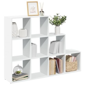 Librería divisora 3 niveles madera blanca 137,5x29x103,5