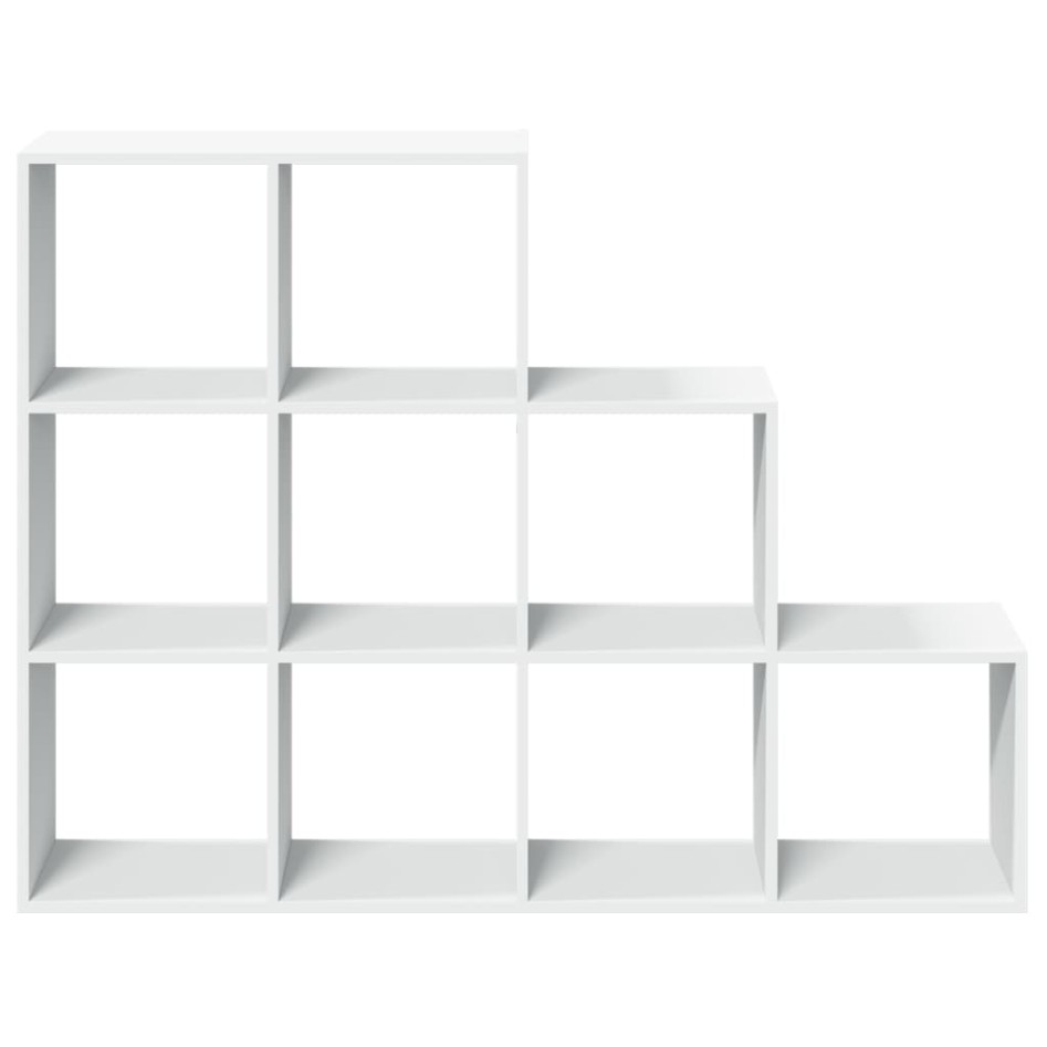 Librería divisora 3 niveles madera blanca 137,5x29x103,5