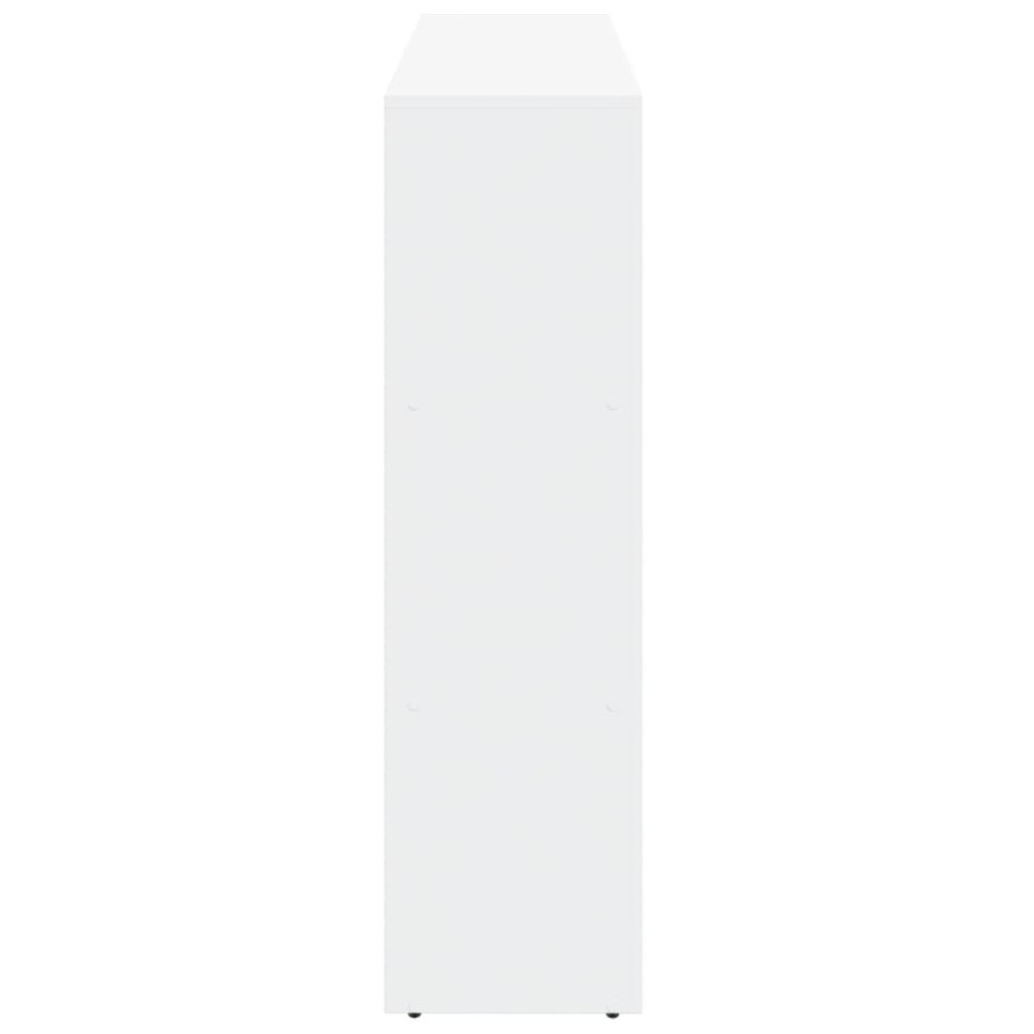 Librería divisora 3 niveles madera blanca 137,5x29x103,5