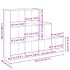Librería divisora 3 niveles madera blanca 137,5x29x103,5